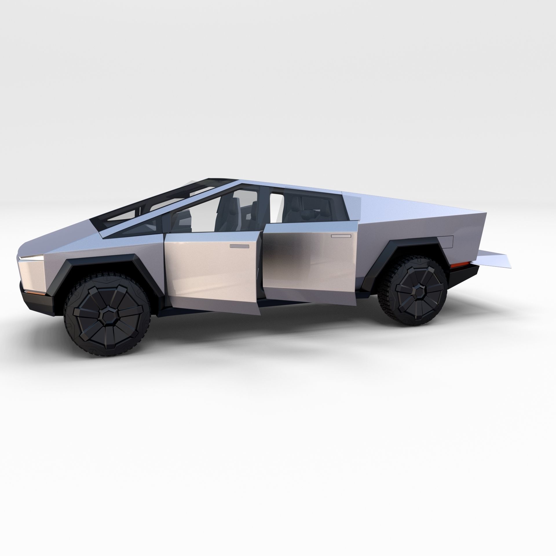 Tesla Cybertruck with interior 3D model_21