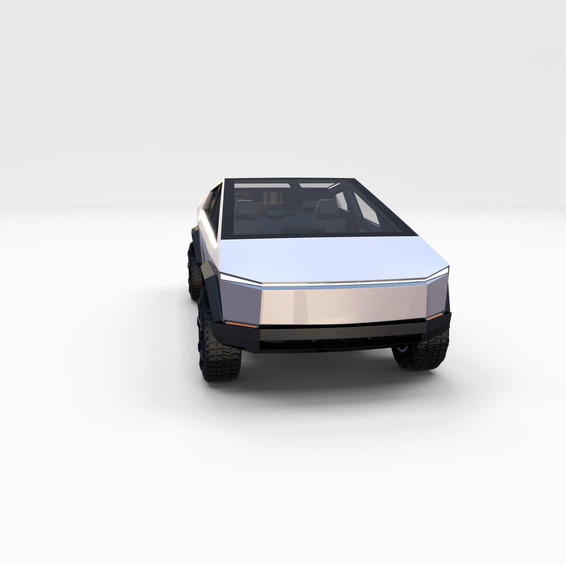 Tesla Cybertruck with interior 3D model_7