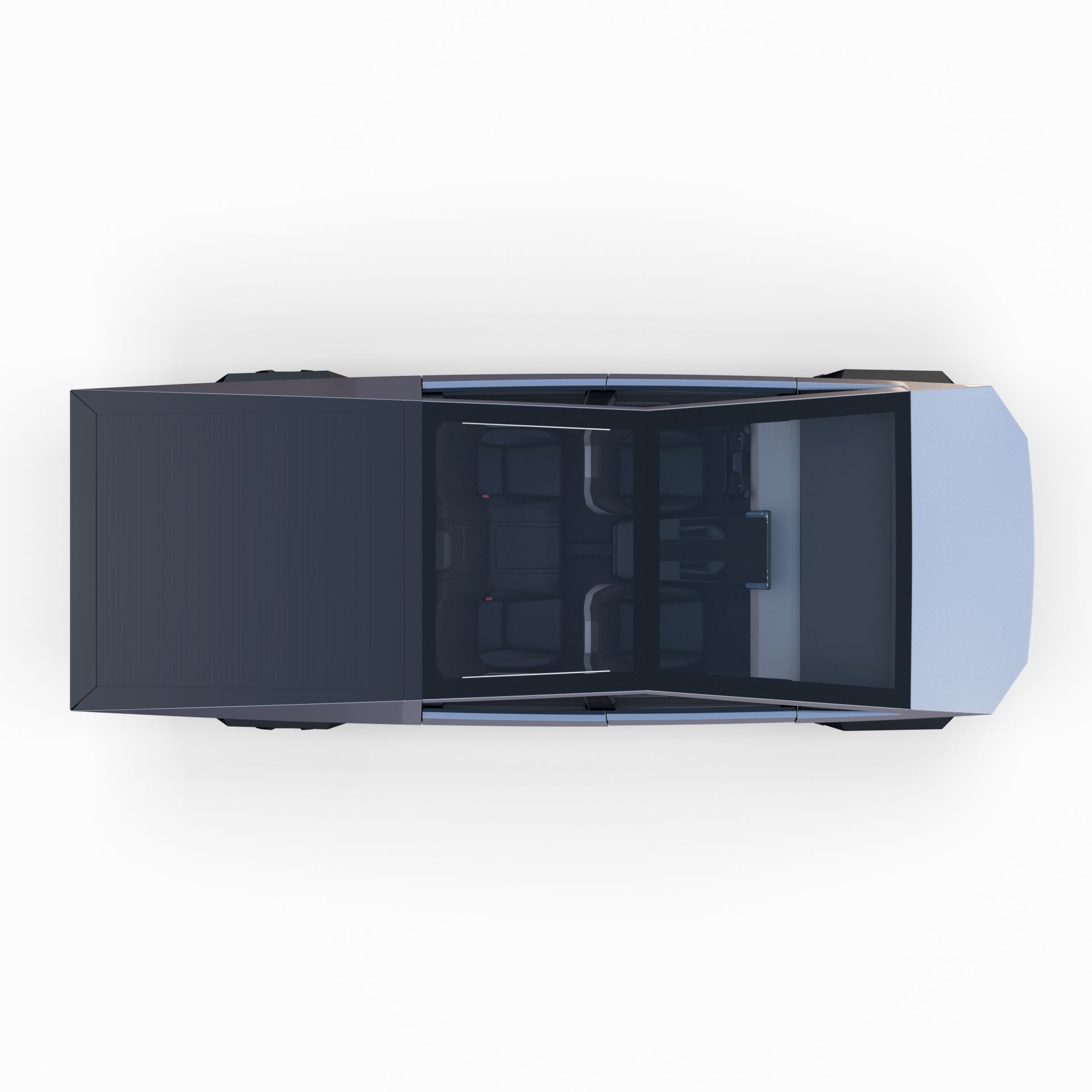 Tesla Cybertruck with interior 3D model_15