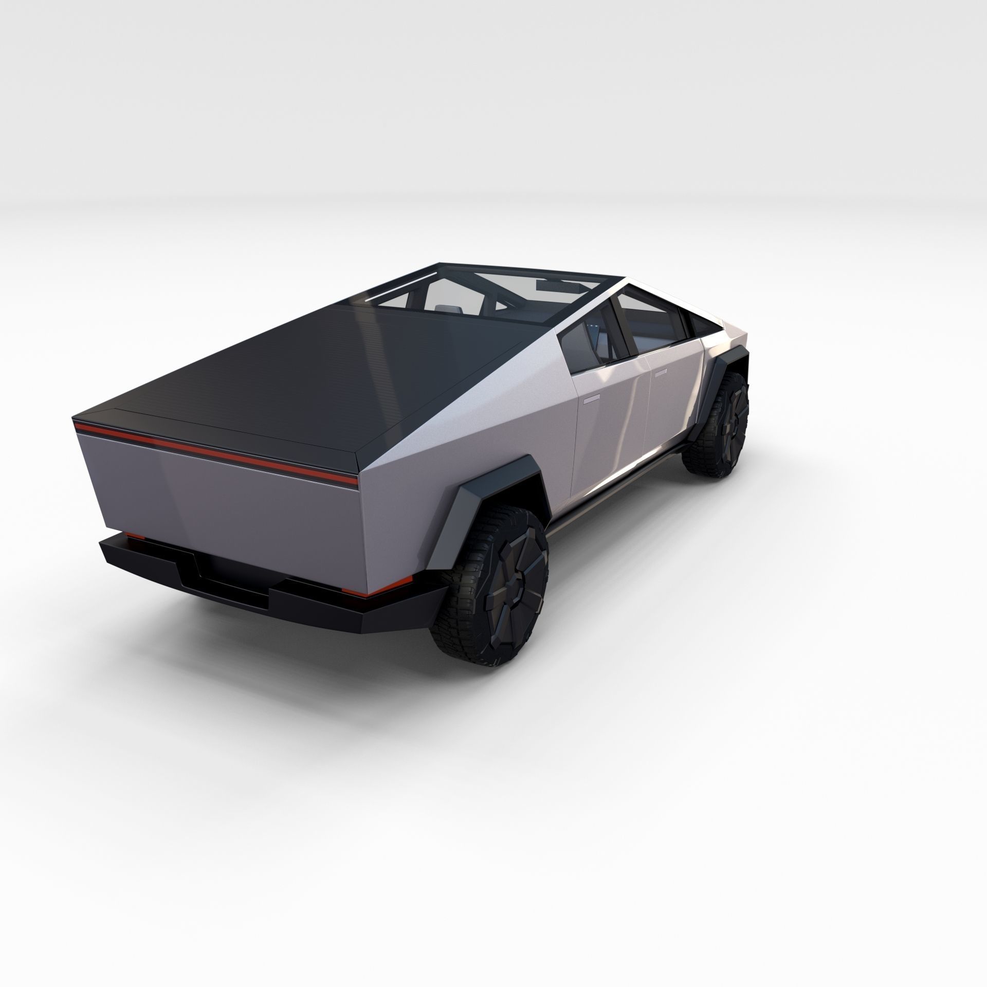 Tesla Cybertruck with interior 3D model_11