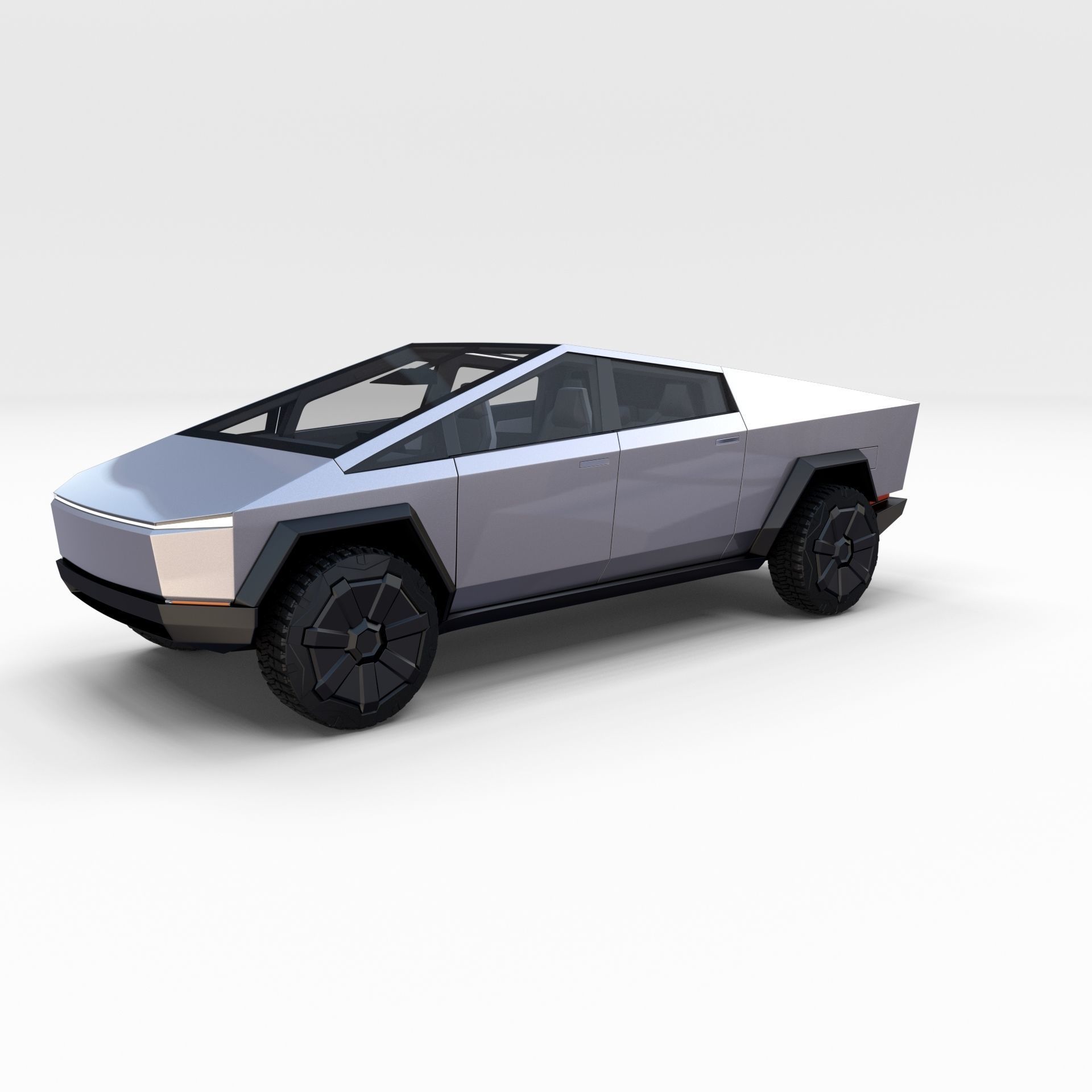 Tesla Cybertruck with interior 3D model_3