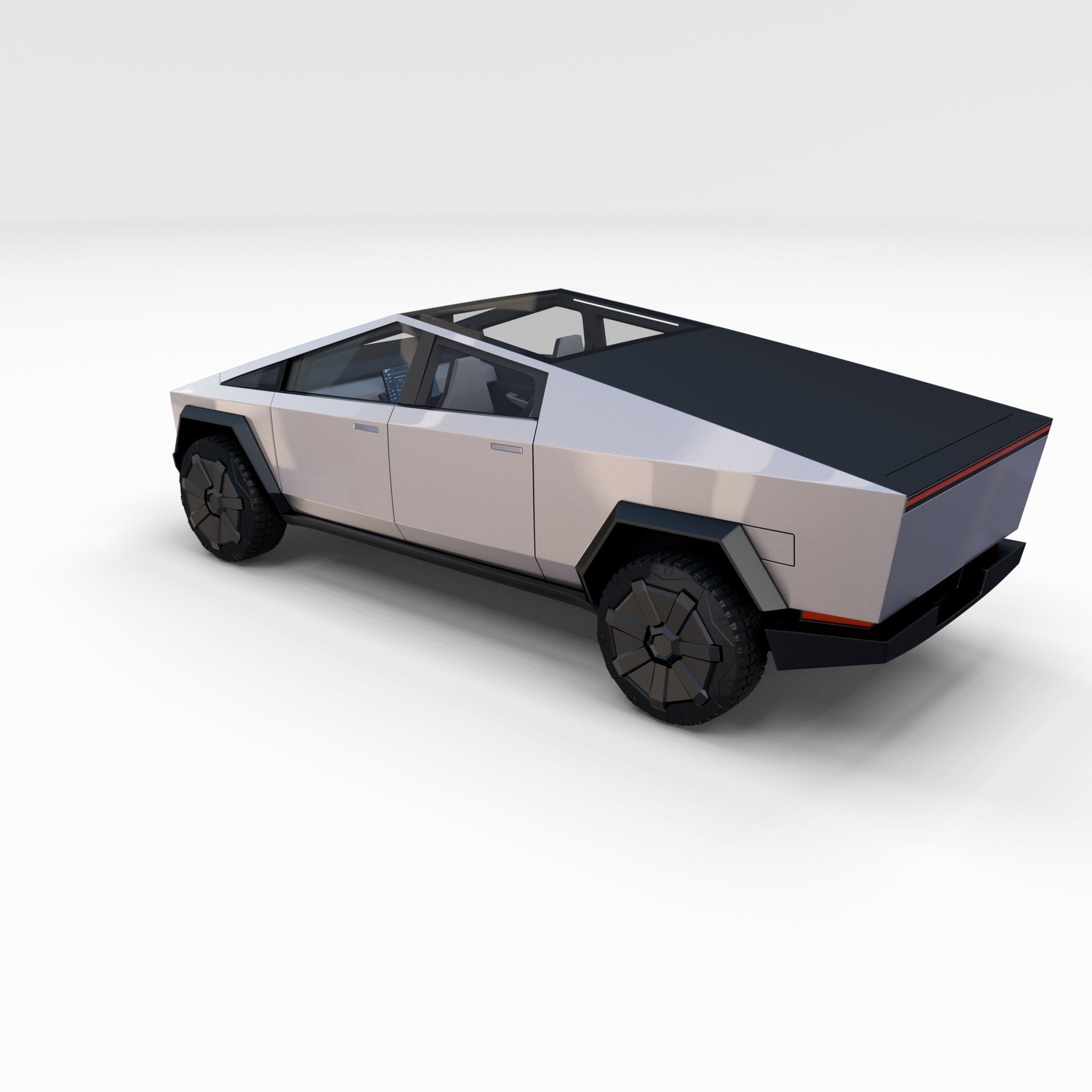 Tesla Cybertruck with interior 3D model_10