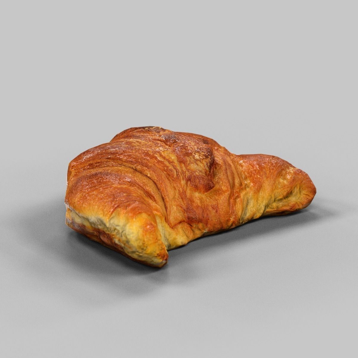 Croissant Low-poly 3D model_2