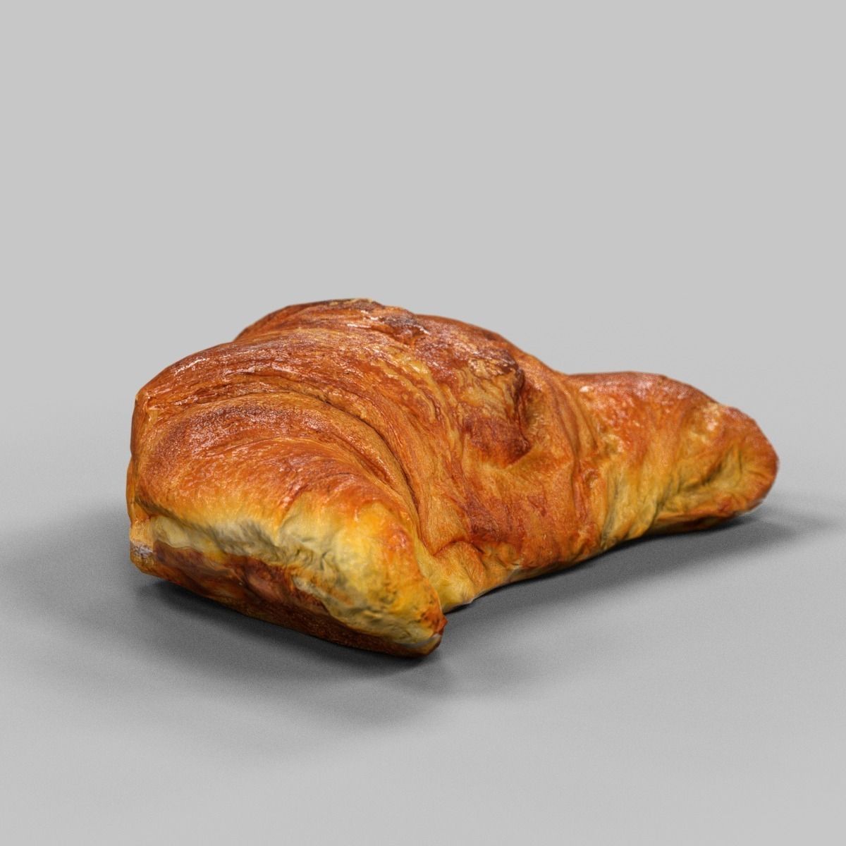 Croissant Low-poly 3D model_1