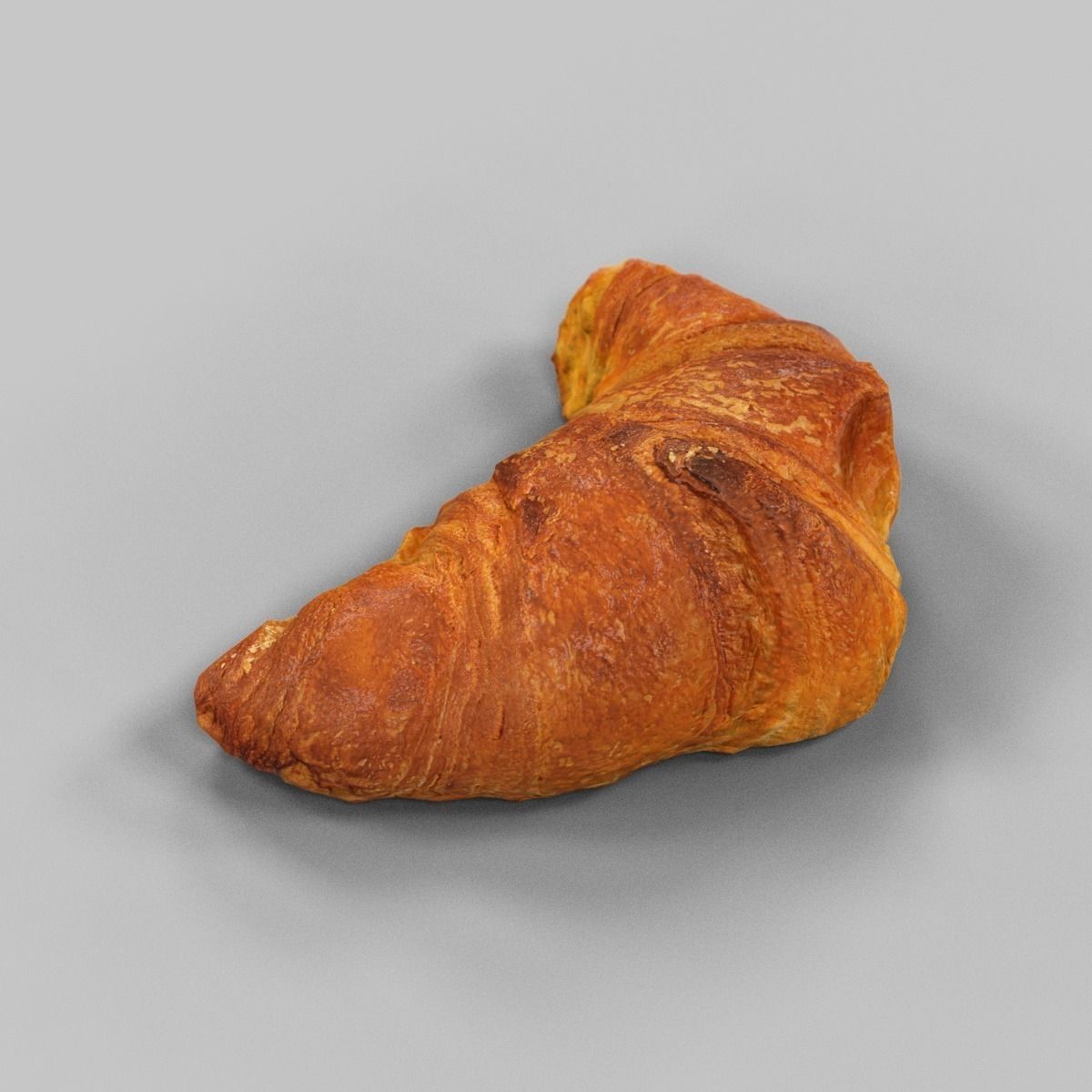 Croissant Low-poly 3D model_4