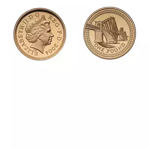 One-Pound Coin Low-poly 3D model