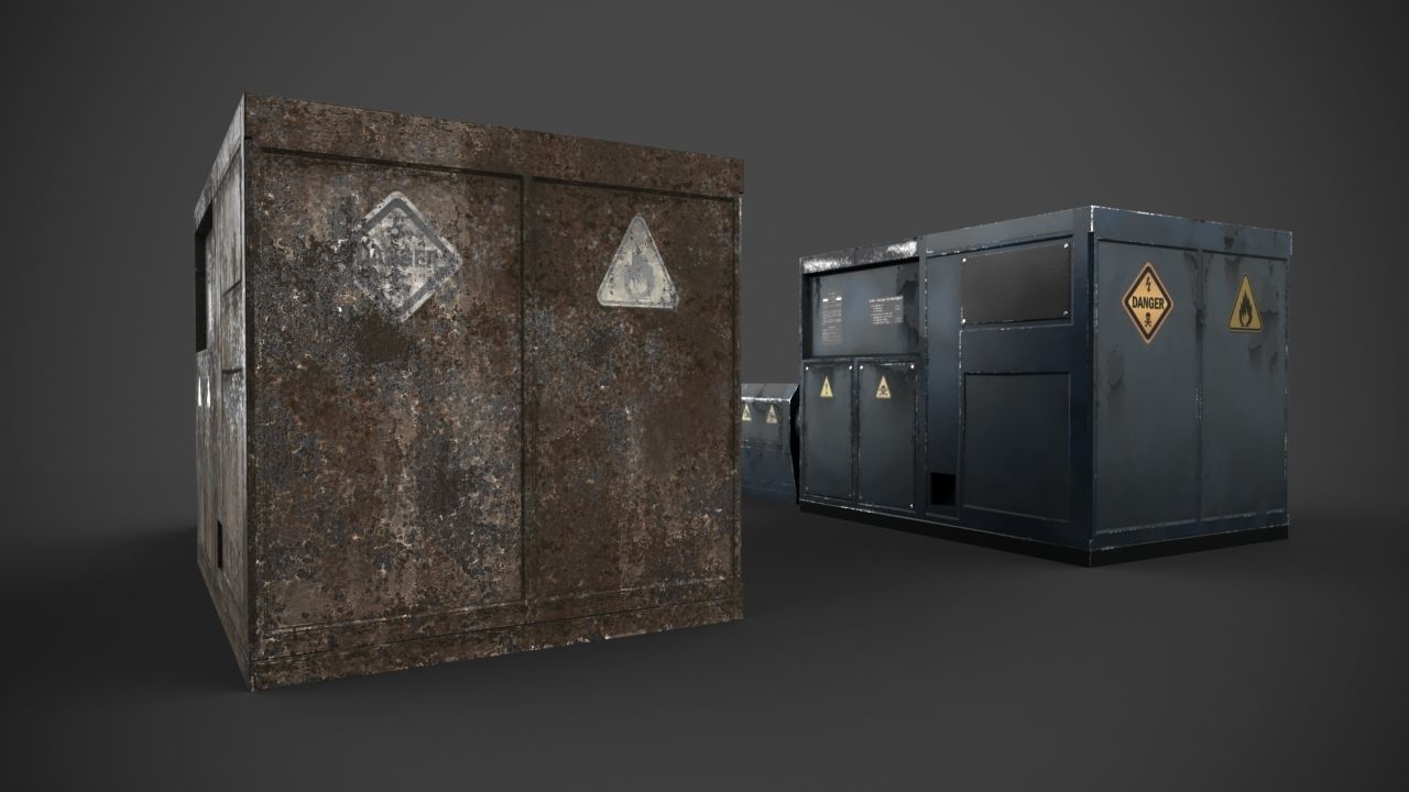 Machinery device Low-poly 3D model_6