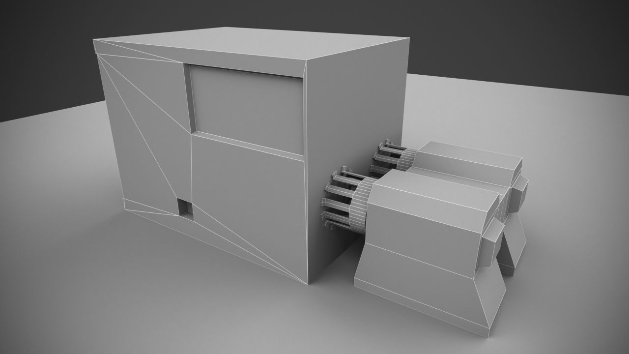 Machinery device Low-poly 3D model_10