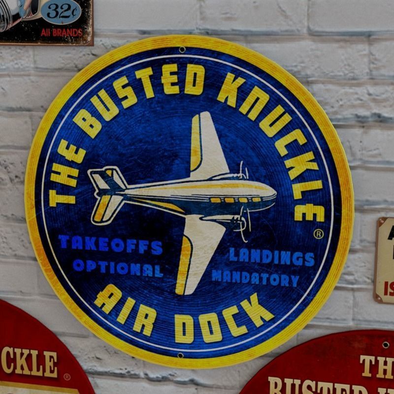 VINTAGE SIGNS PACK - SERVICE PARTS AND GARAGE Low-poly 3D model_26