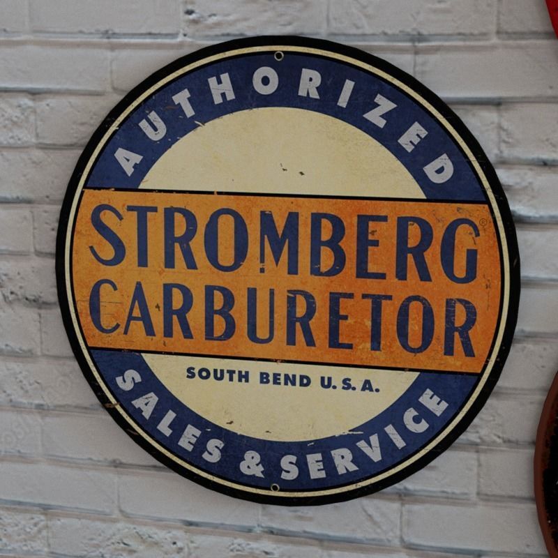 VINTAGE SIGNS PACK - SERVICE PARTS AND GARAGE Low-poly 3D model_20