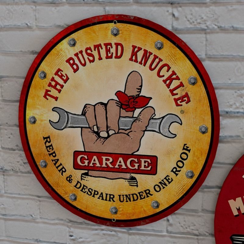 VINTAGE SIGNS PACK - SERVICE PARTS AND GARAGE Low-poly 3D model_19