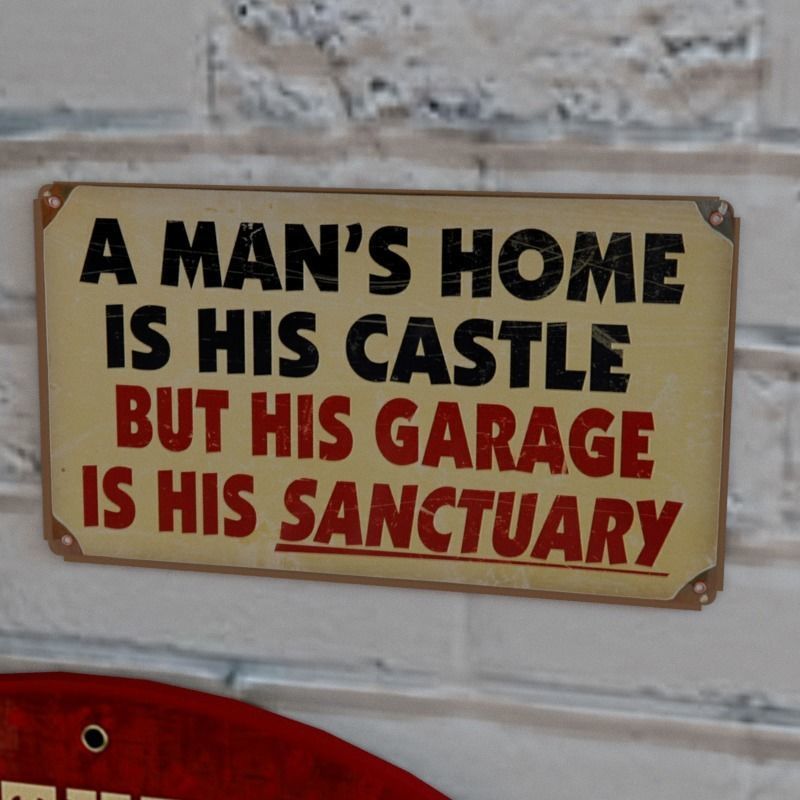 VINTAGE SIGNS PACK - SERVICE PARTS AND GARAGE Low-poly 3D model_16