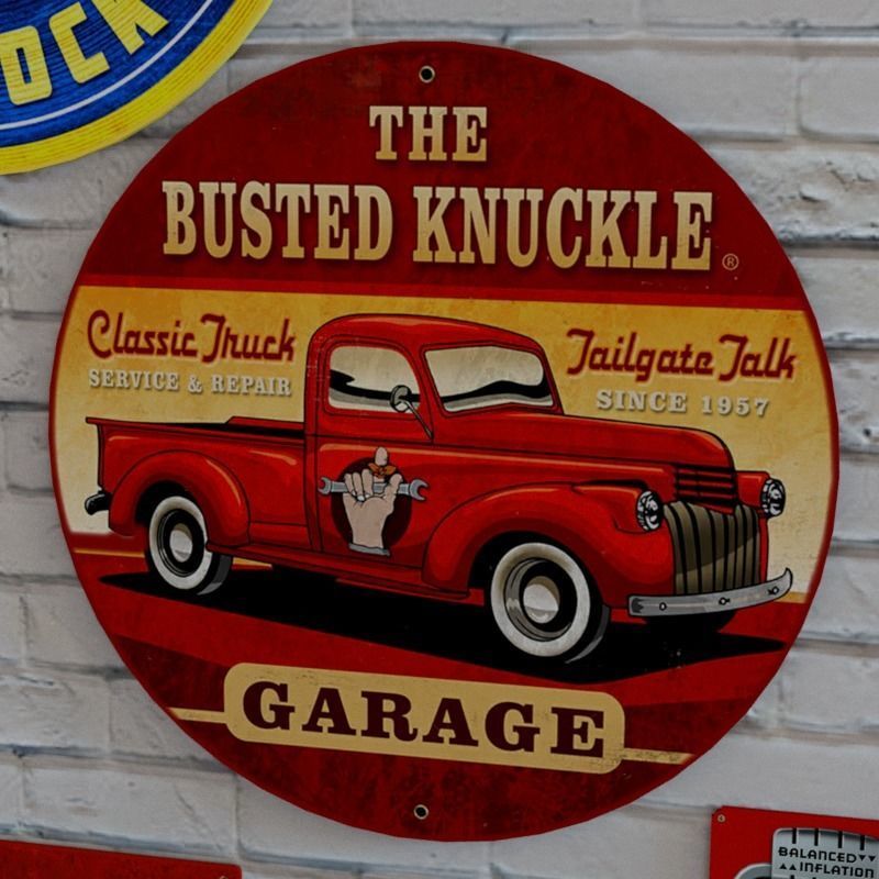 VINTAGE SIGNS PACK - SERVICE PARTS AND GARAGE Low-poly 3D model_27