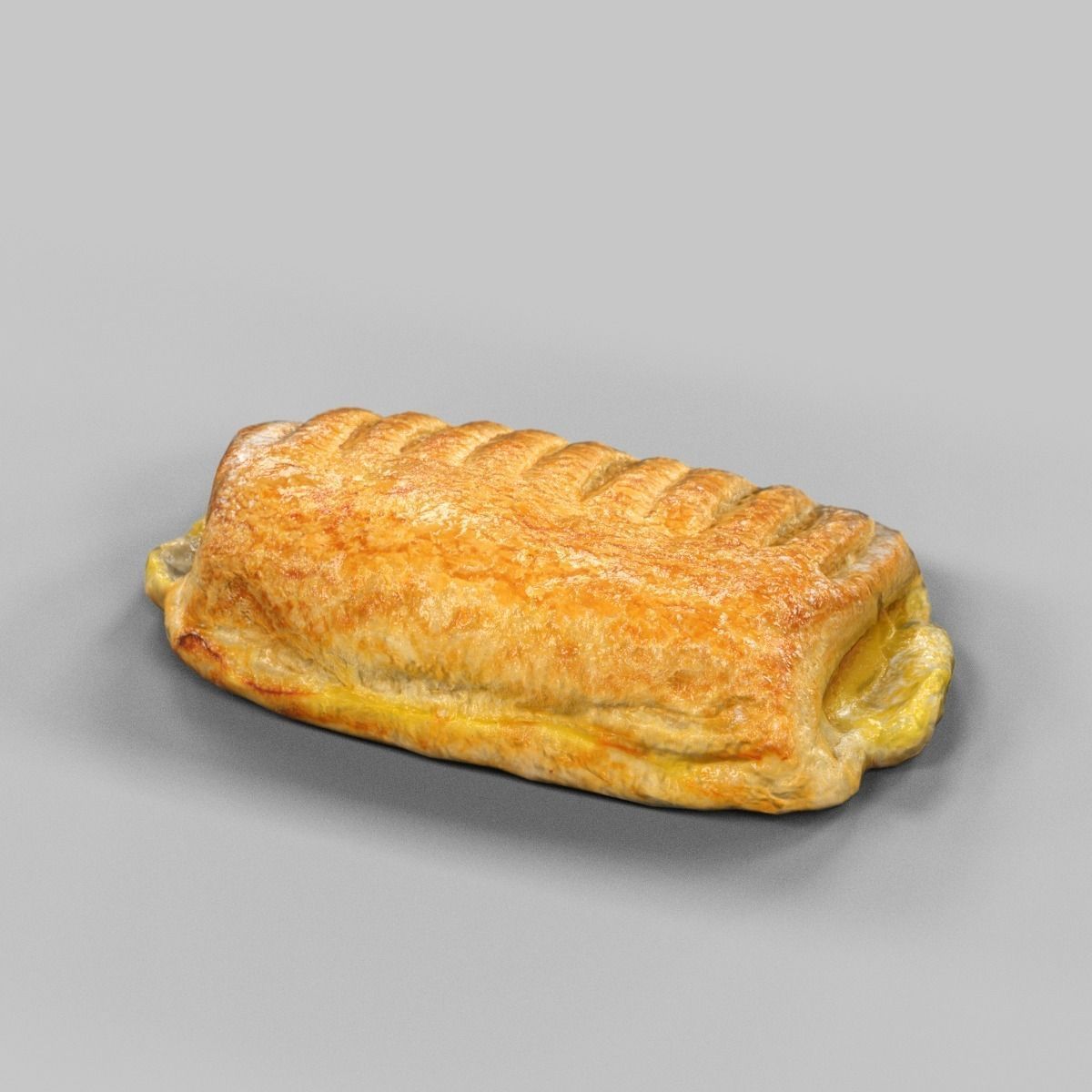 Pudding Cake Low-poly 3D model_3