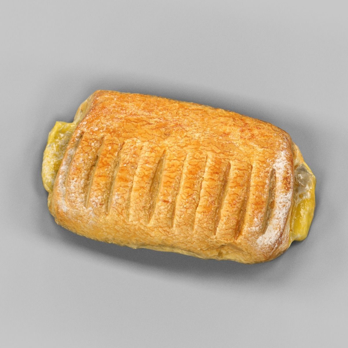 Pudding Cake Low-poly 3D model_5