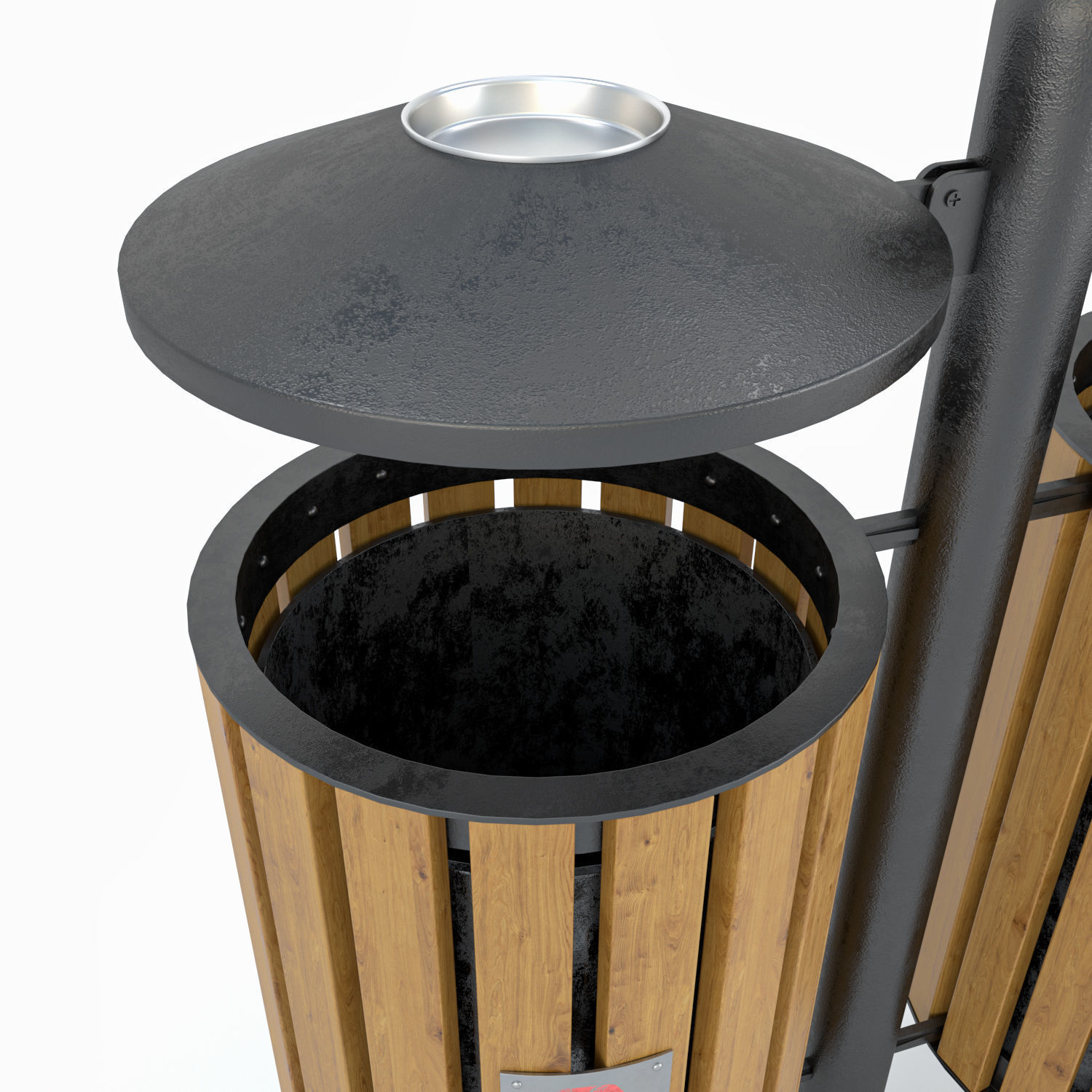 Garbage urn 3D model_3