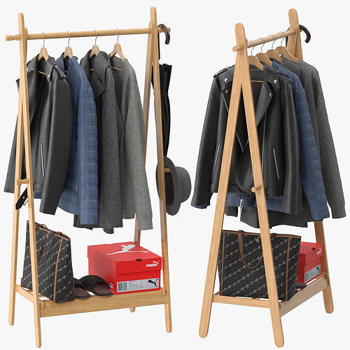 LANGRIA Foldable Bamboo Clothes 3D model