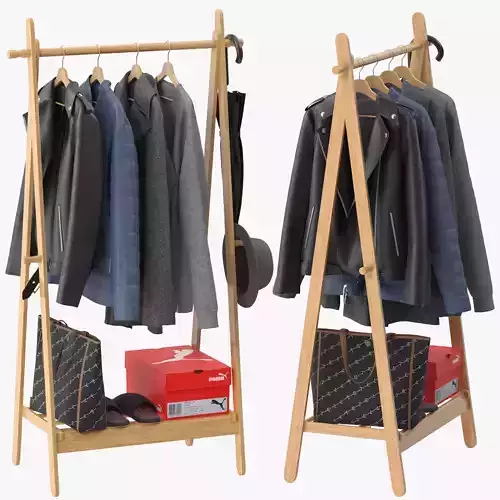LANGRIA Foldable Bamboo Clothes 3D model