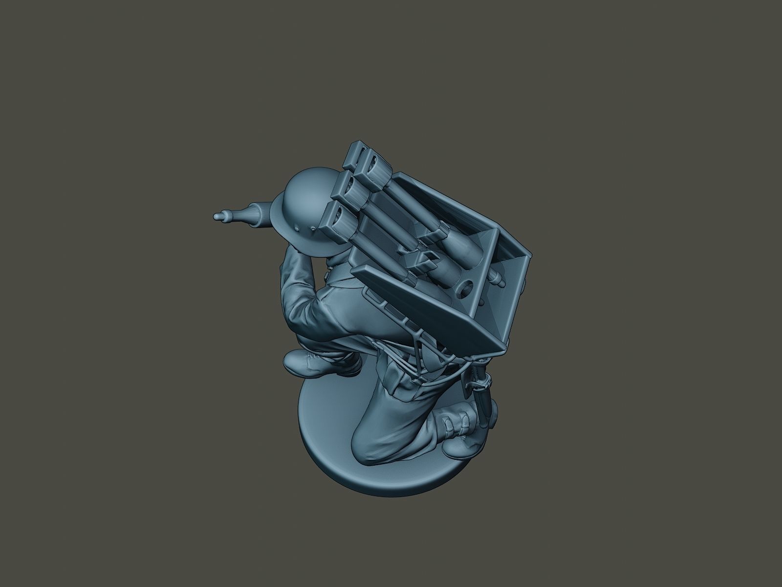 German soldier ww2 Rocket G4 3D print model_14