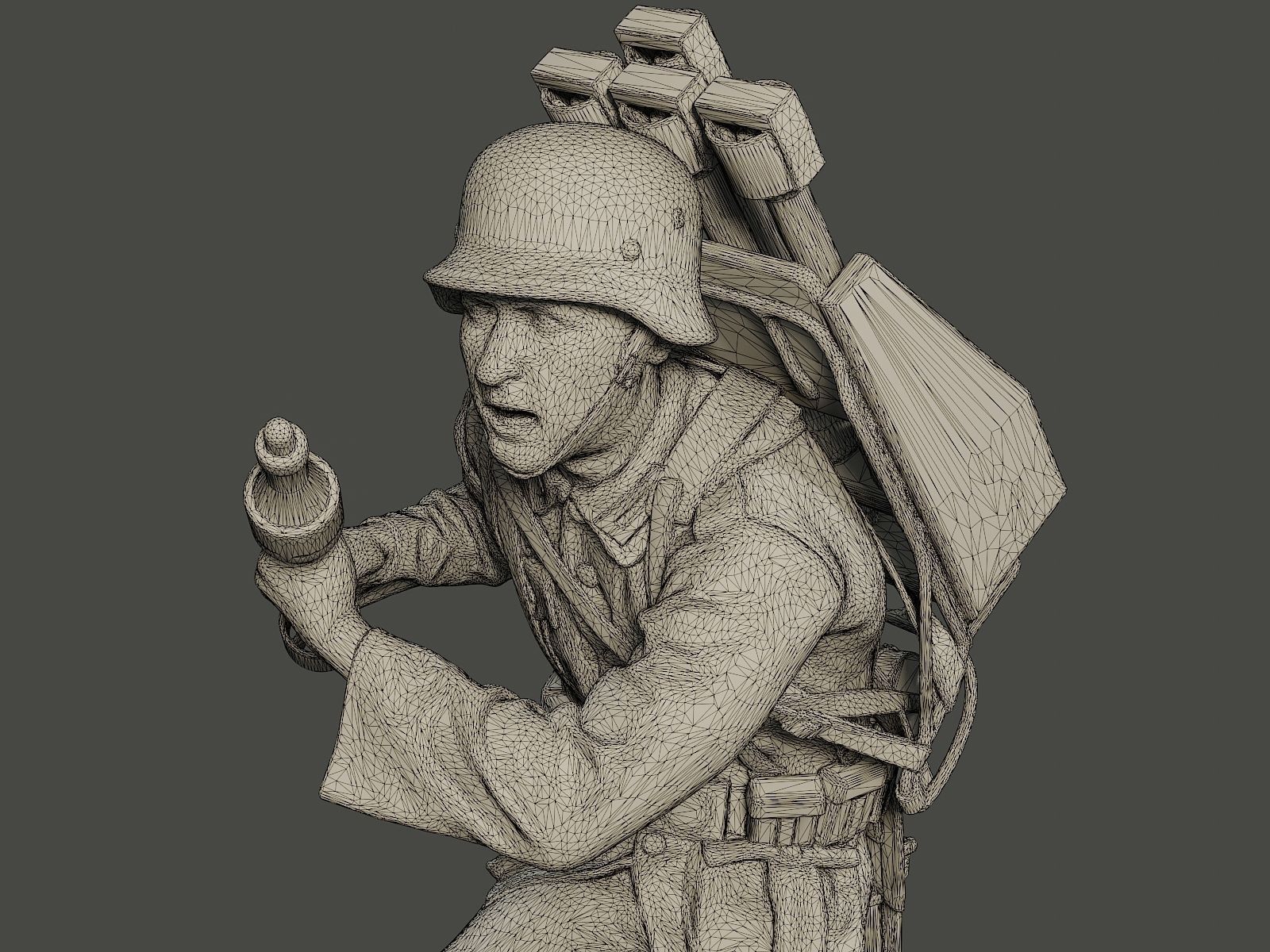 German soldier ww2 Rocket G4 3D print model_11