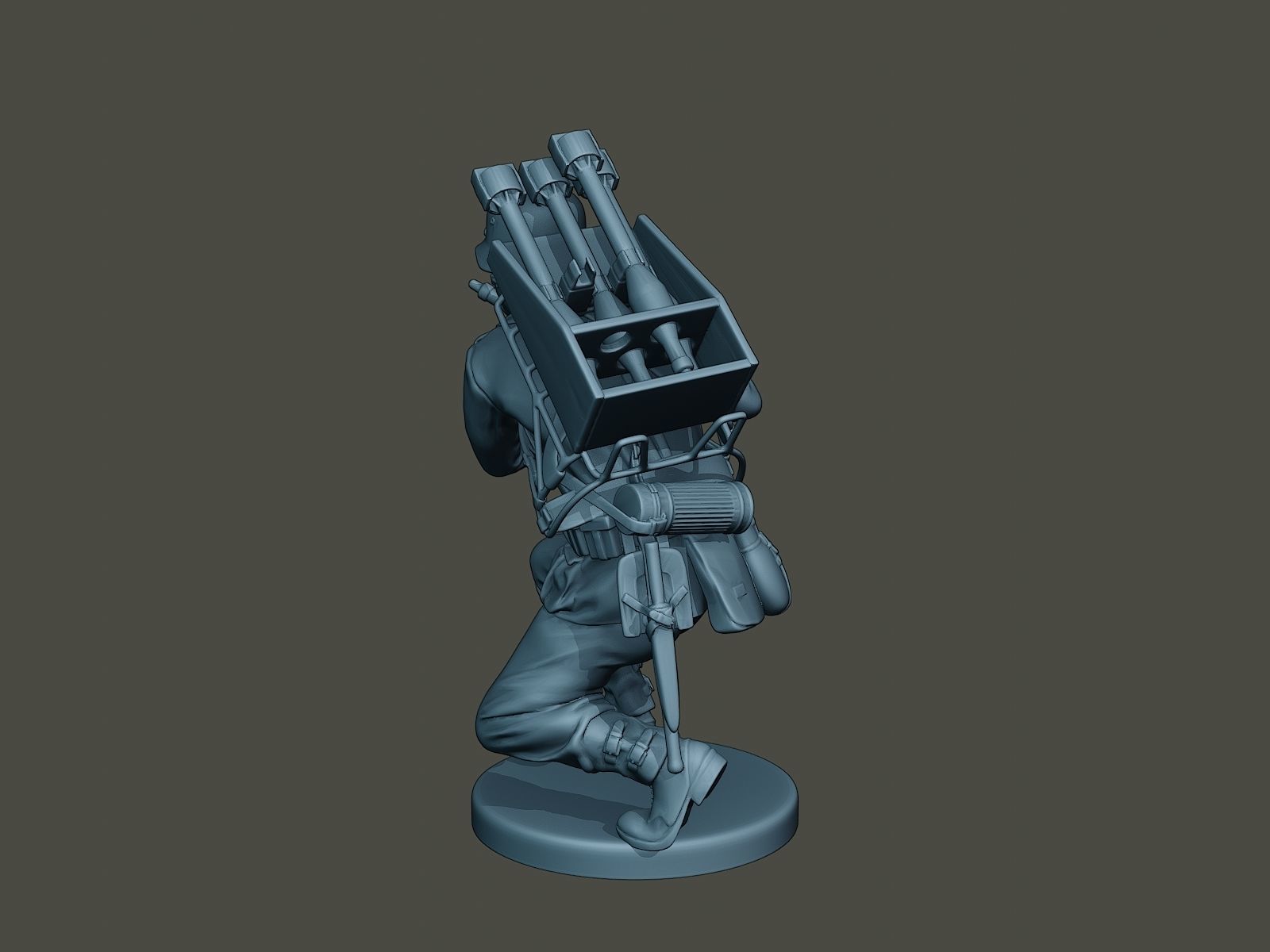German soldier ww2 Rocket G4 3D print model_3