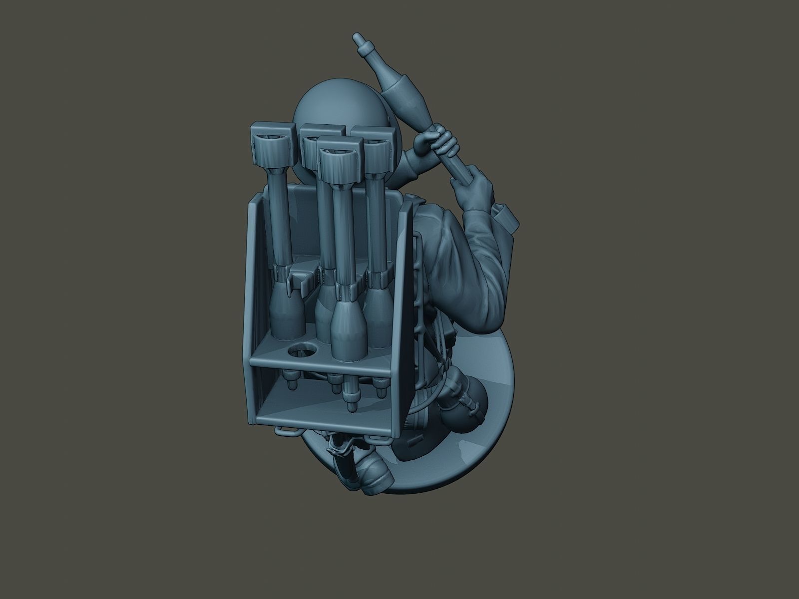 German soldier ww2 Rocket G4 3D print model_15