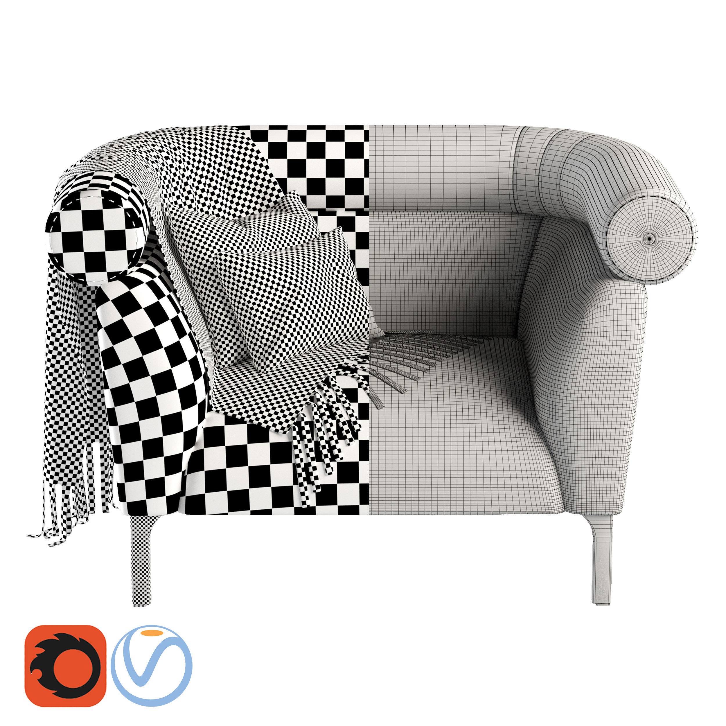 Rouble sofa 02 3D model_4