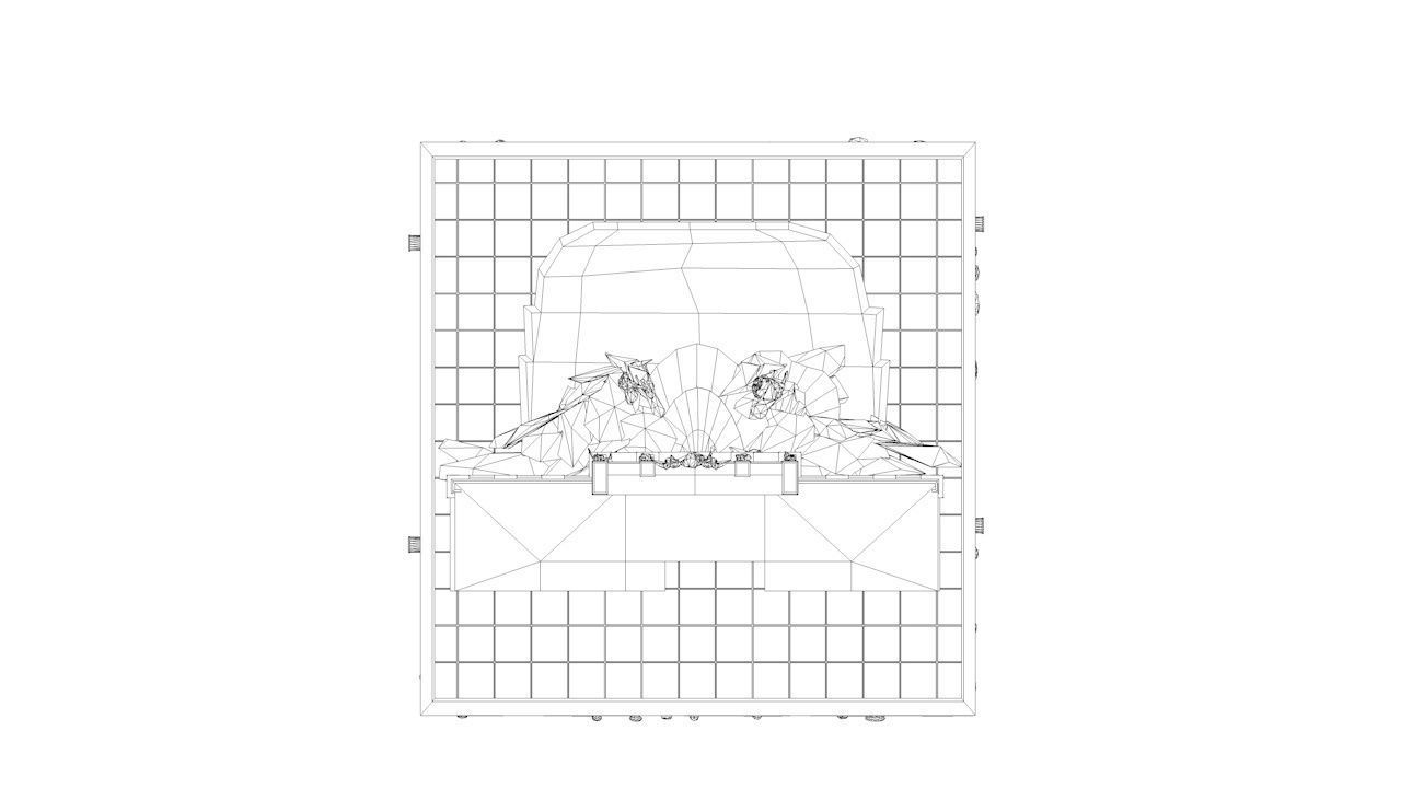 Cartoon Low Poly Trevi Fountain Low-poly 3D model_11