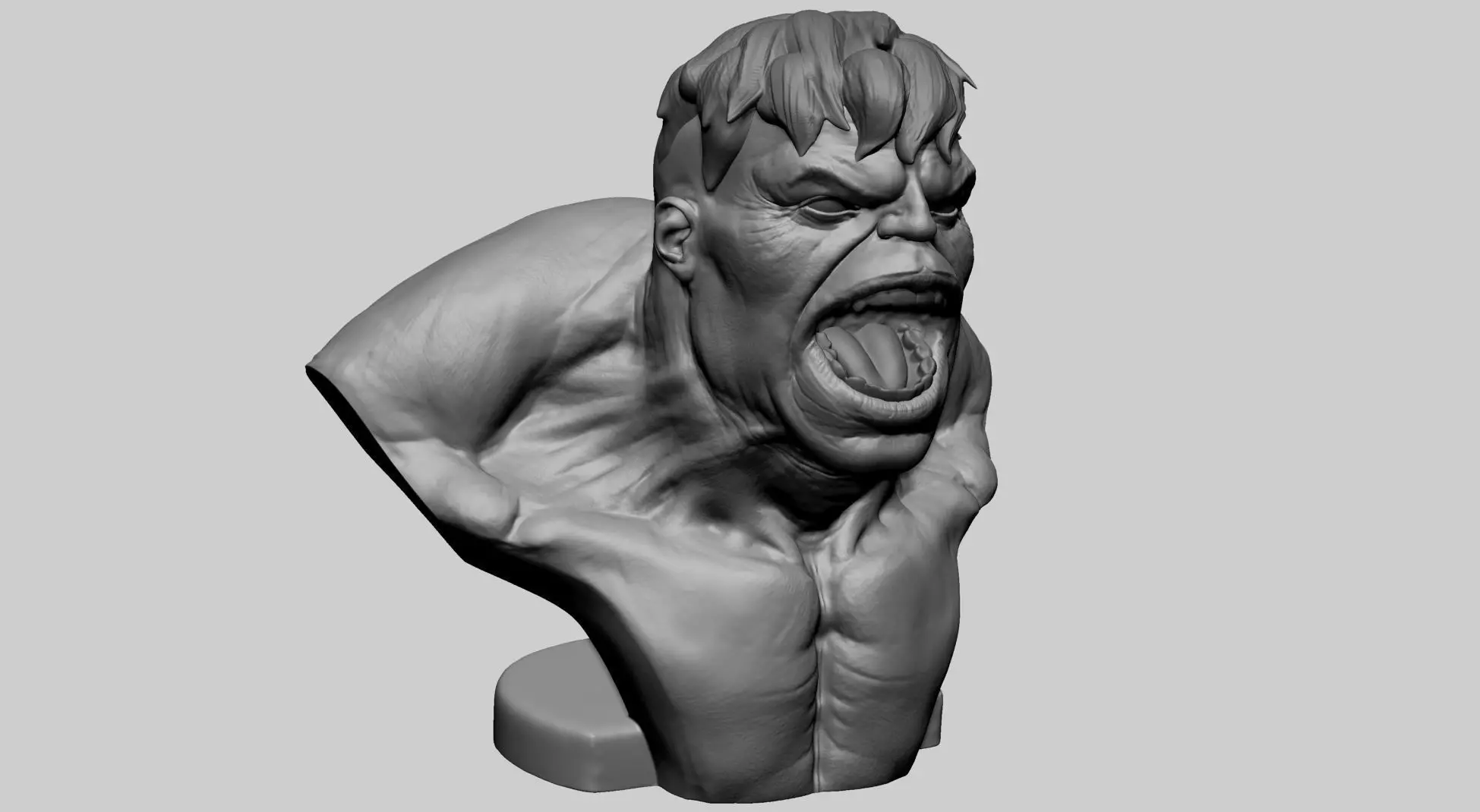 Hulk Bust 3D model_0