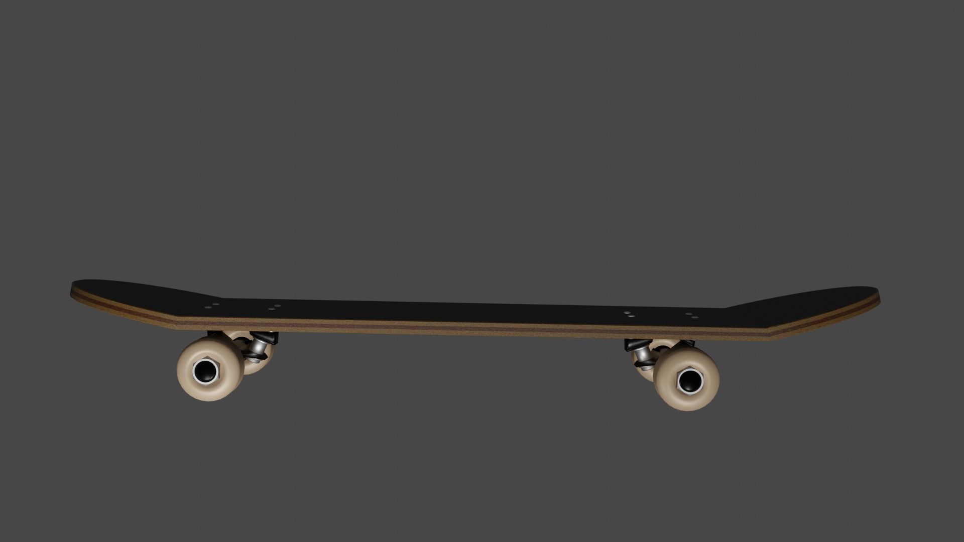 Skateboard Low-poly 3D model_2