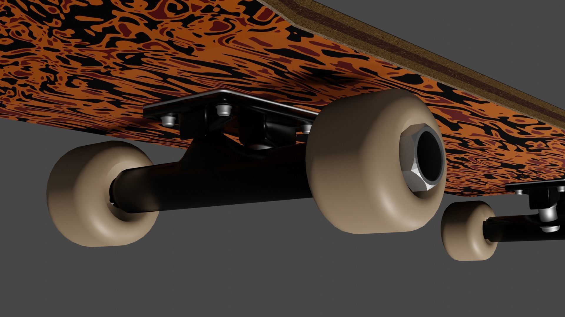 Skateboard Low-poly 3D model_4