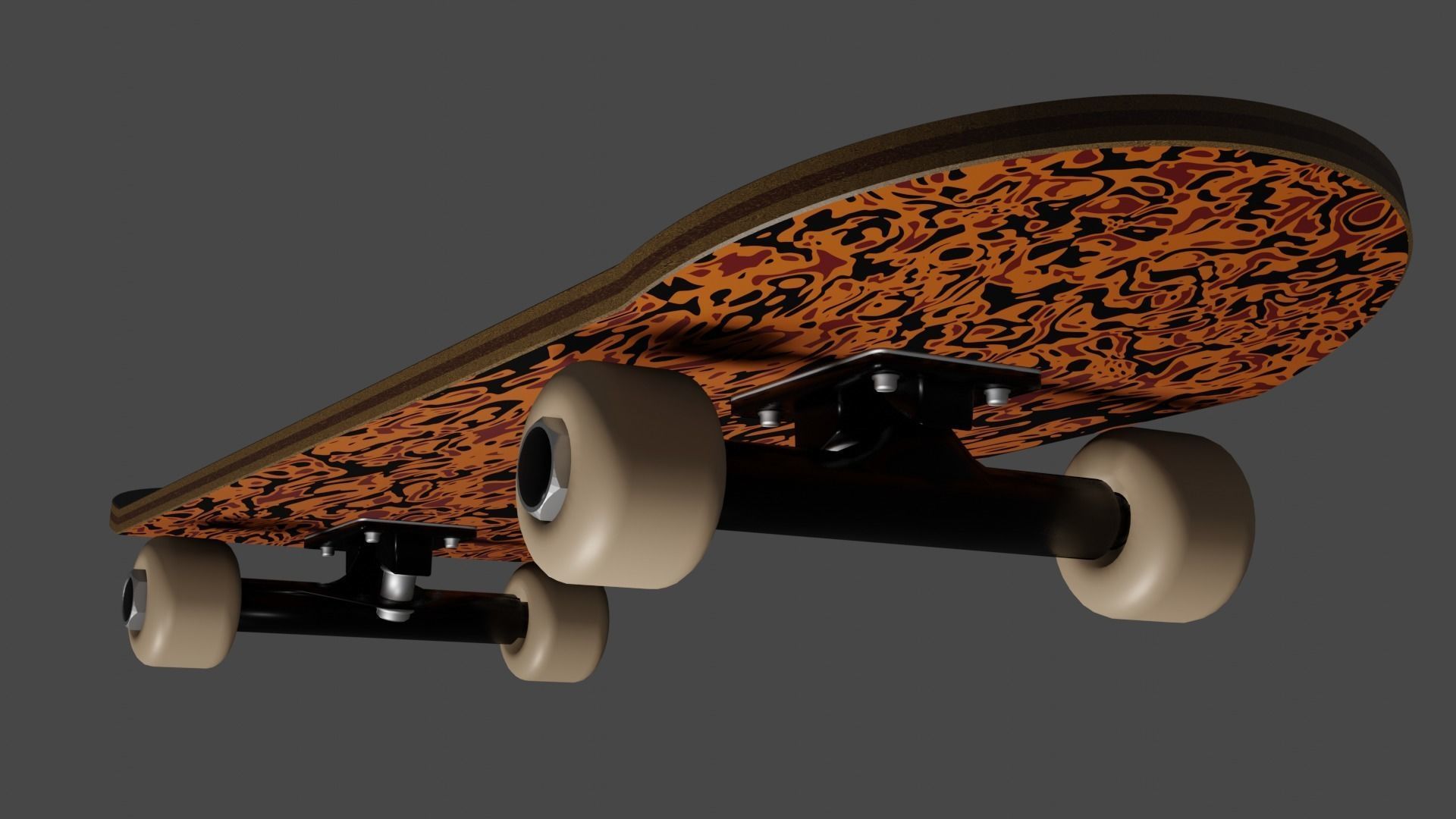 Skateboard Low-poly 3D model_5
