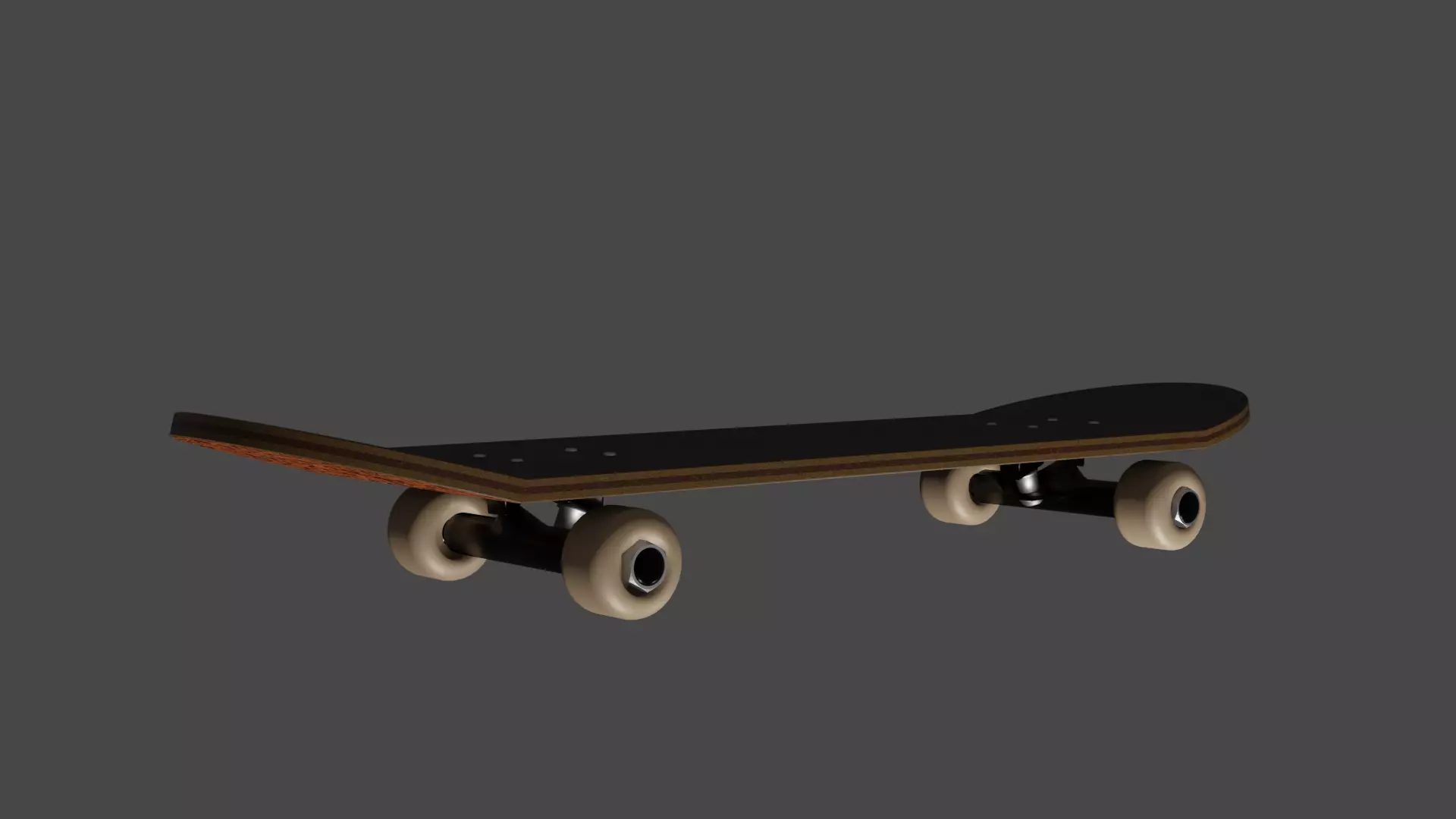 Skateboard Low-poly 3D model_0