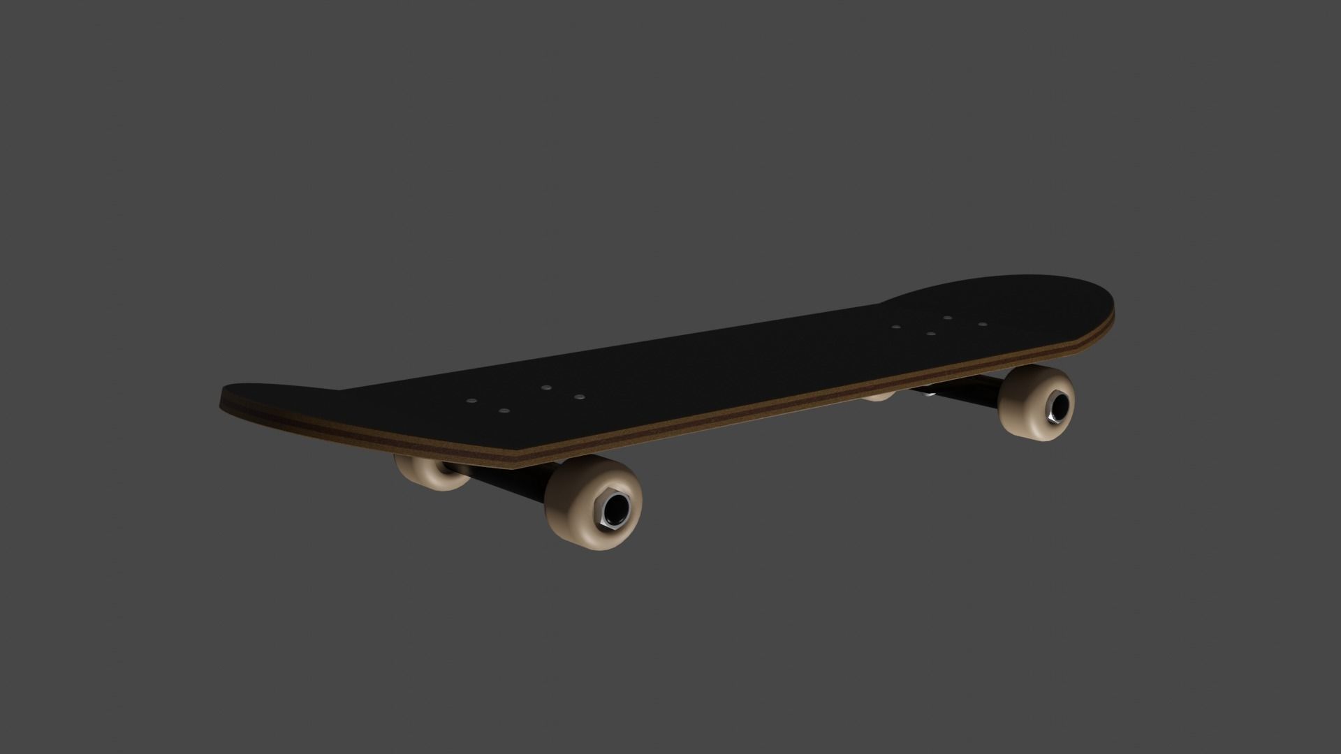Skateboard Low-poly 3D model_3