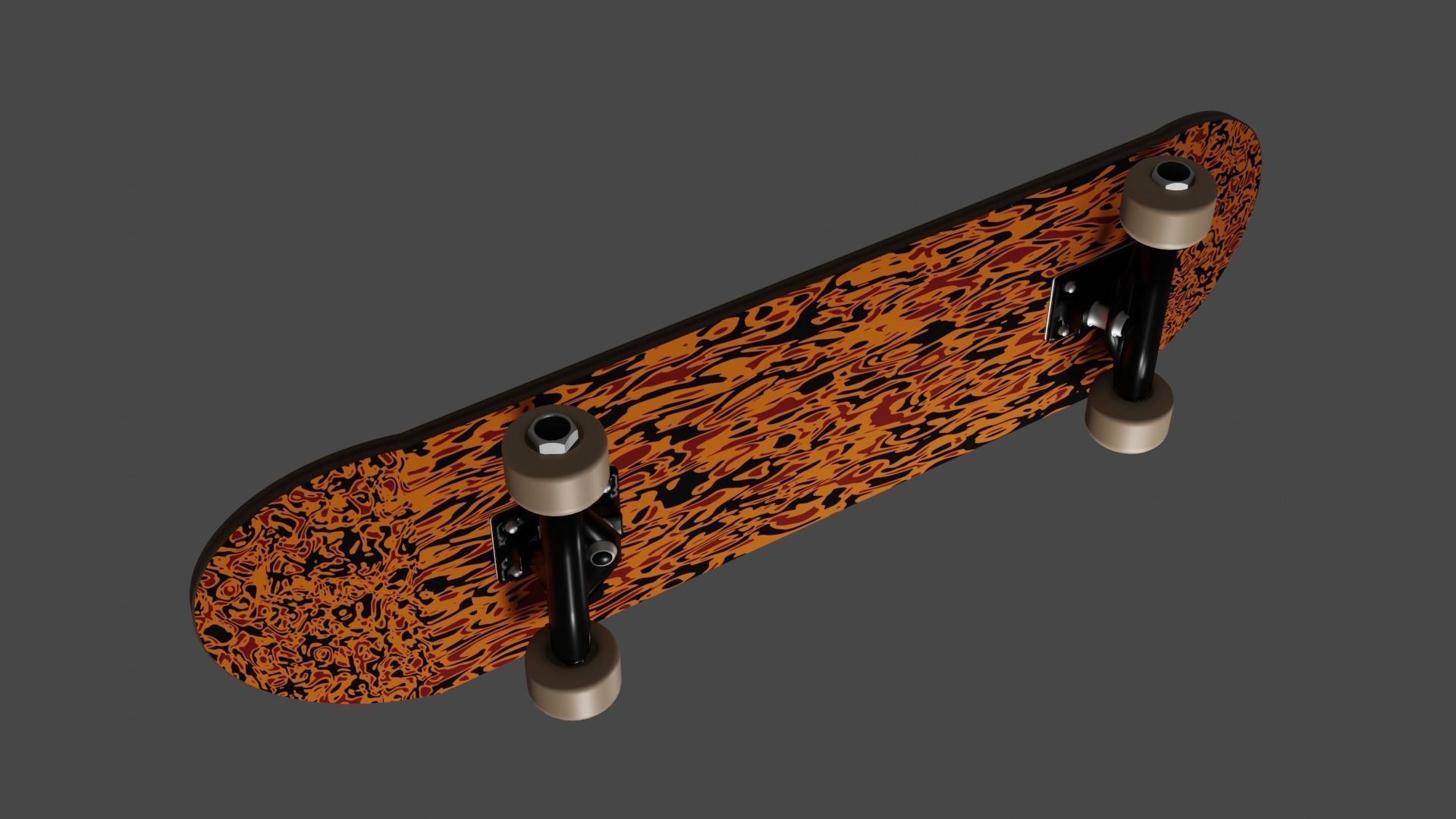 Skateboard Low-poly 3D model_1