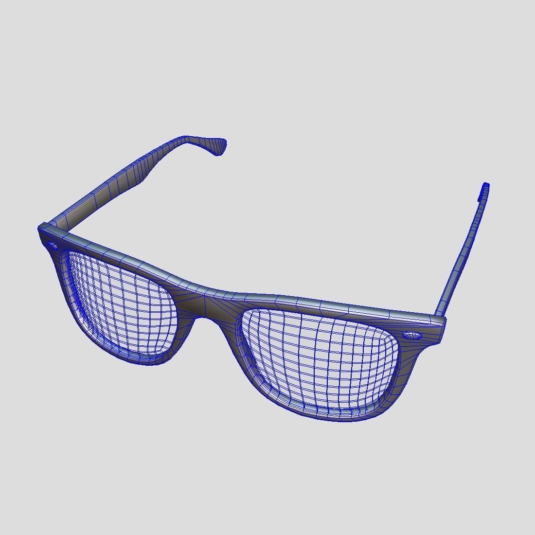 Glasses 2 Low-poly 3D model_5