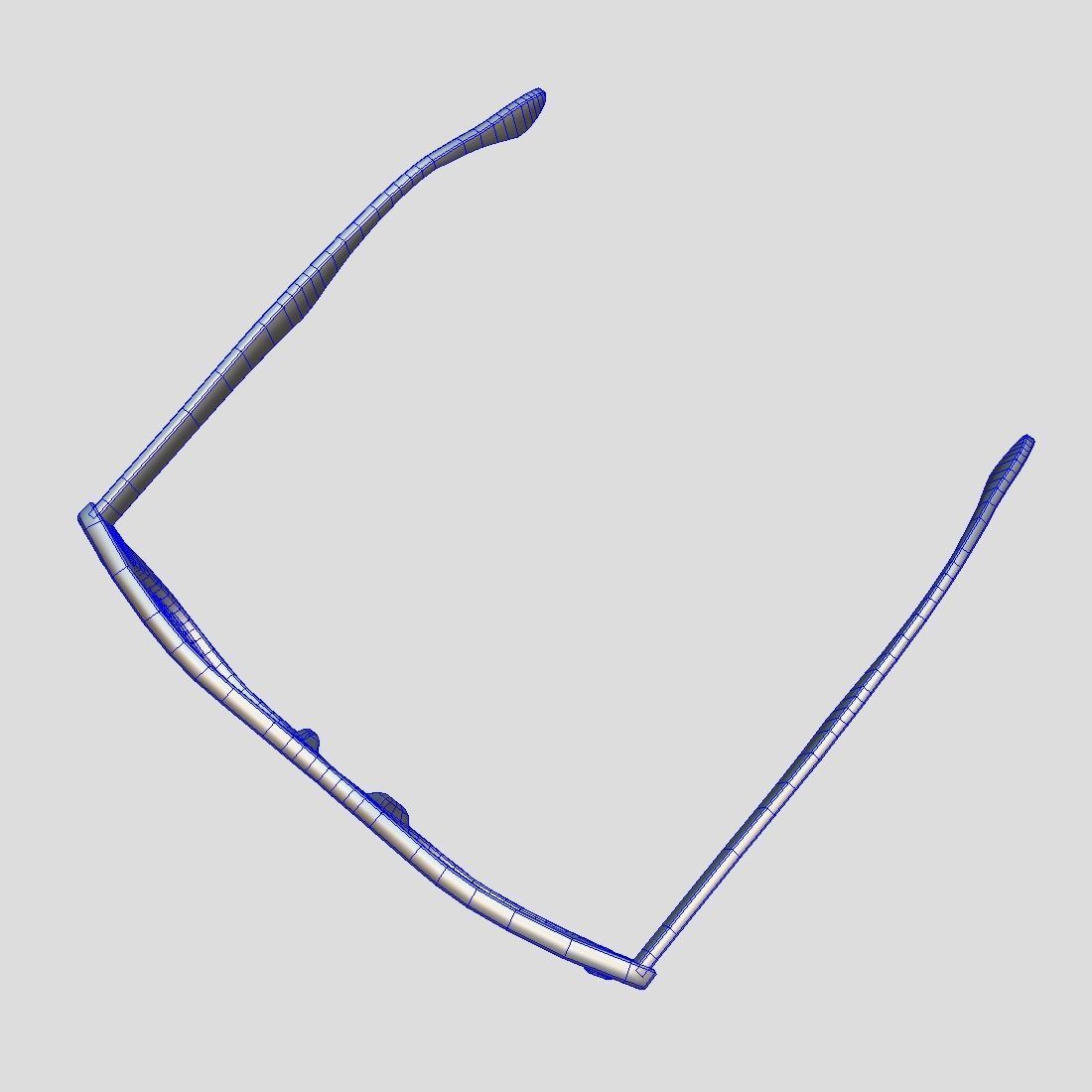 Glasses 2 Low-poly 3D model_7