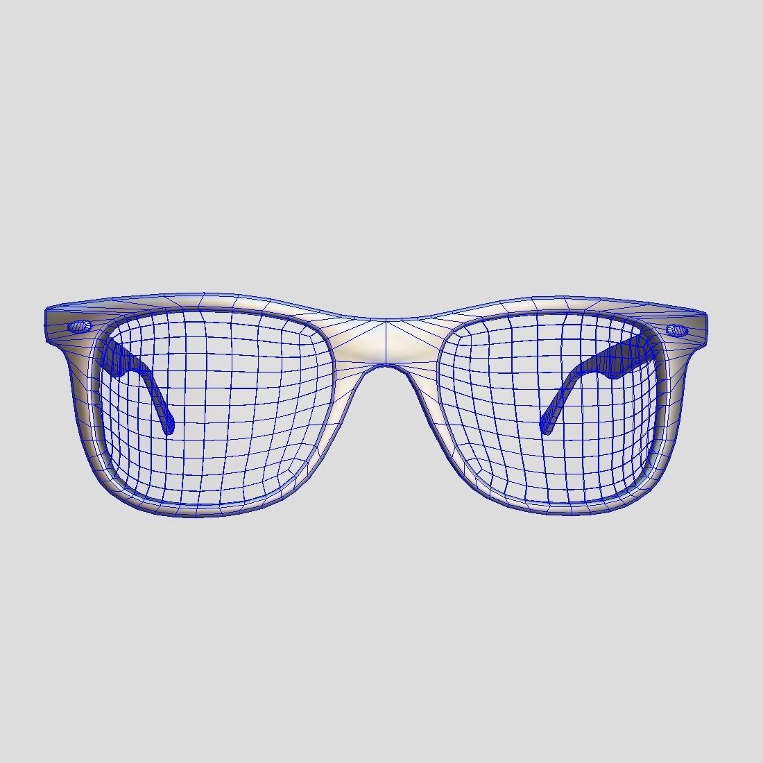 Glasses 2 Low-poly 3D model_3