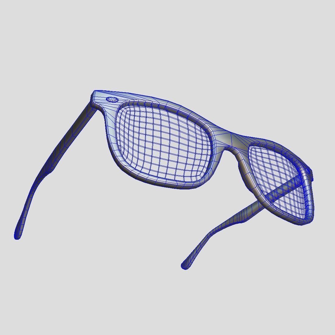 Glasses 2 Low-poly 3D model_14