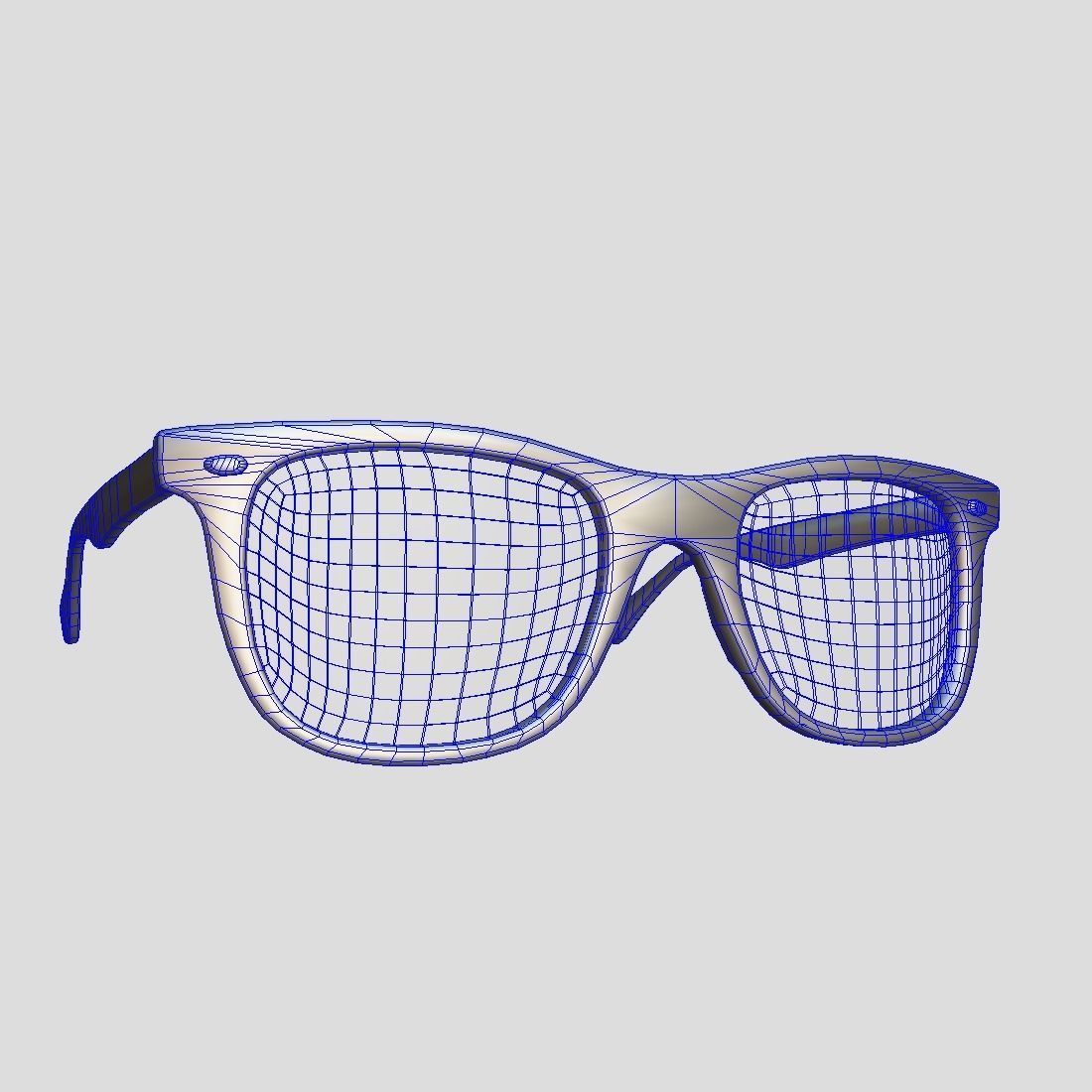Glasses 2 Low-poly 3D model_1