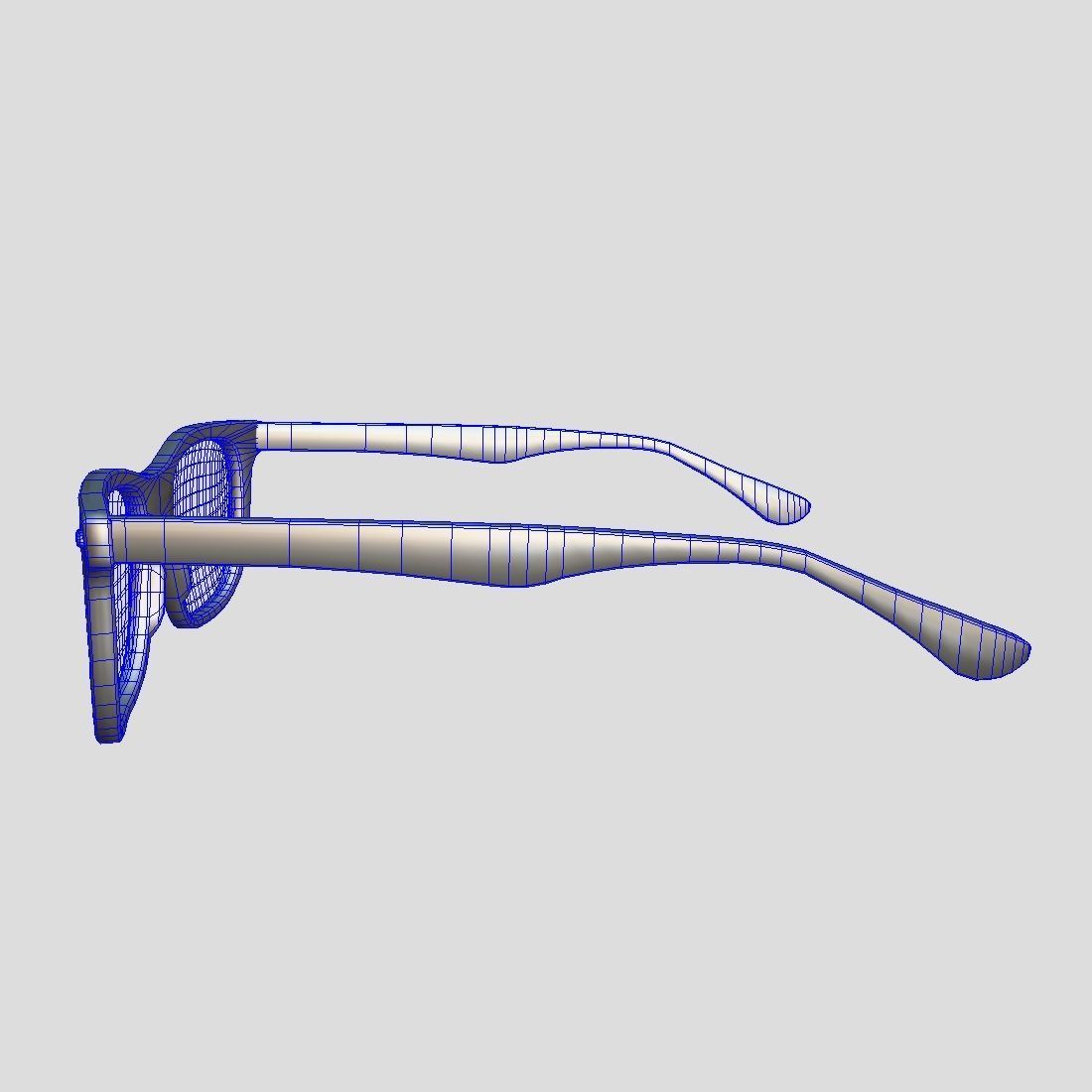 Glasses 2 Low-poly 3D model_9