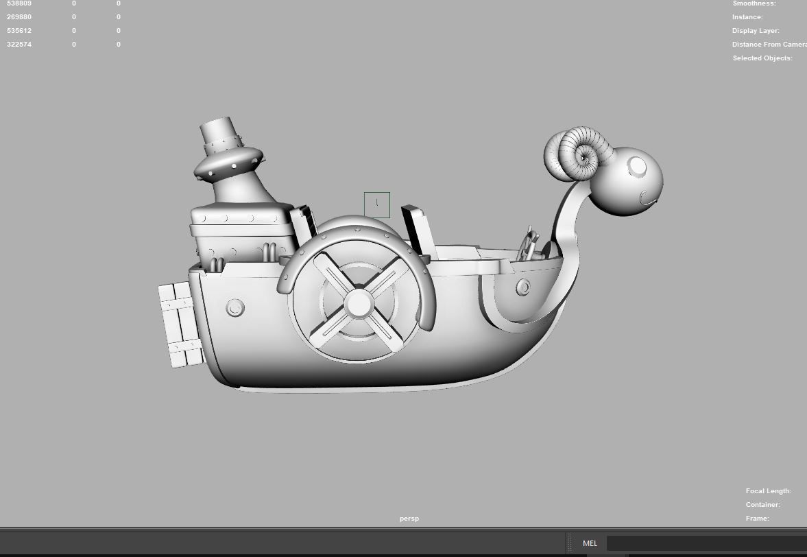 Mini Merry - One Piece Low-poly 3D model_11