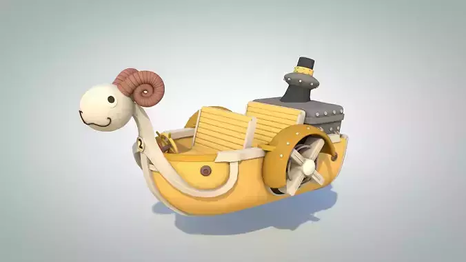 Mini Merry - One Piece Low-poly 3D model