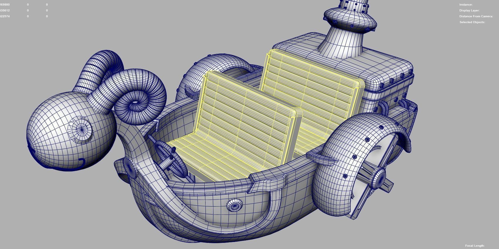 Mini Merry - One Piece Low-poly 3D model_5