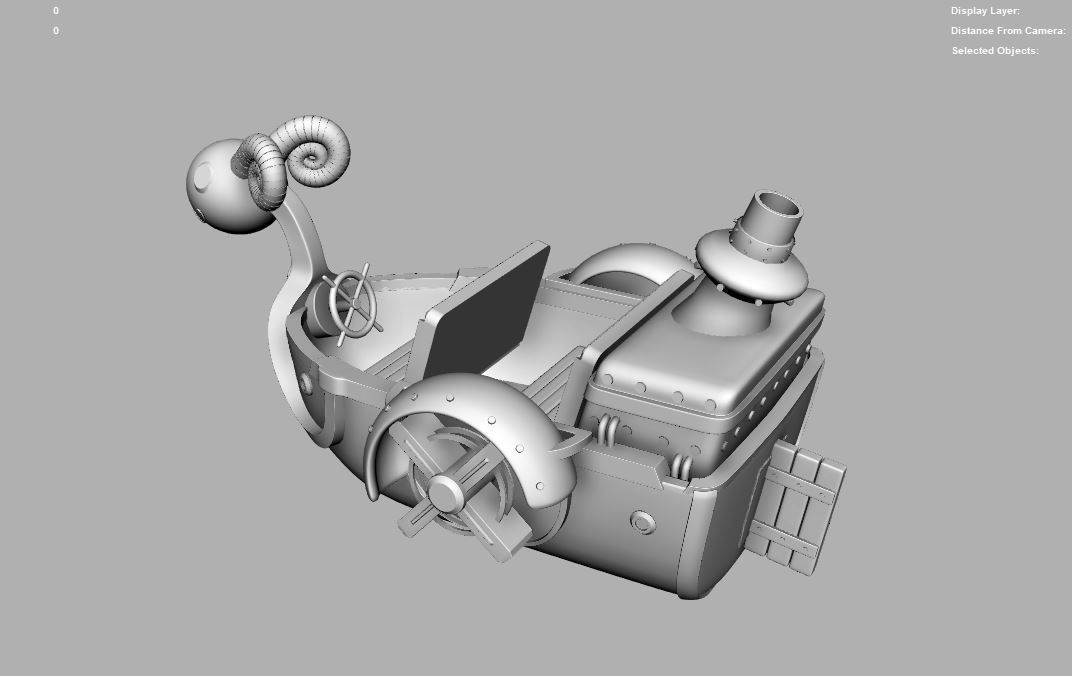 Mini Merry - One Piece Low-poly 3D model_10