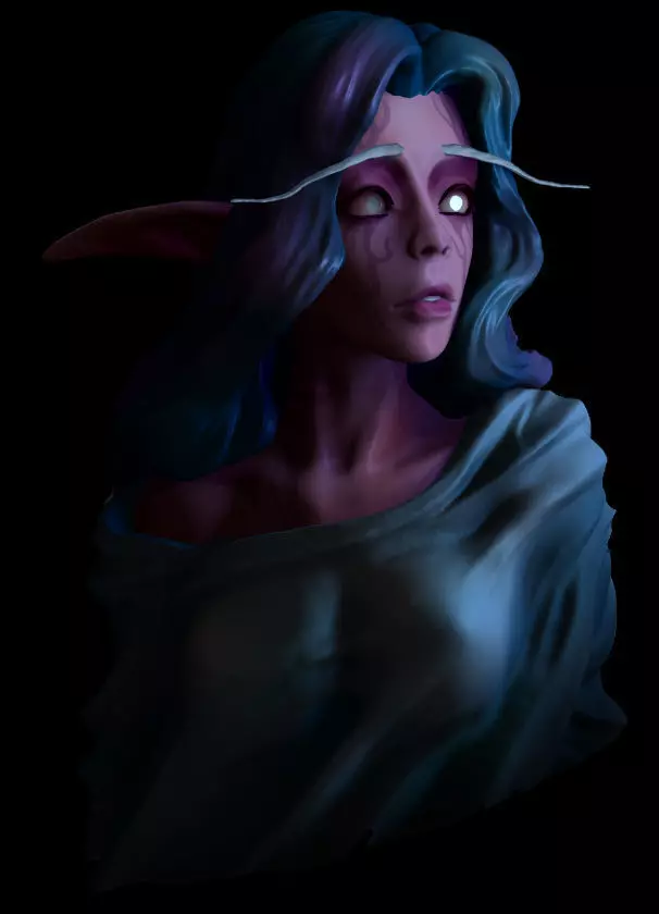 Elven Looking into the Void 3D print model