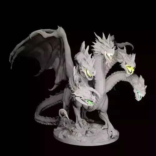 4 Inch Base Five Headed Dragon  3D print model