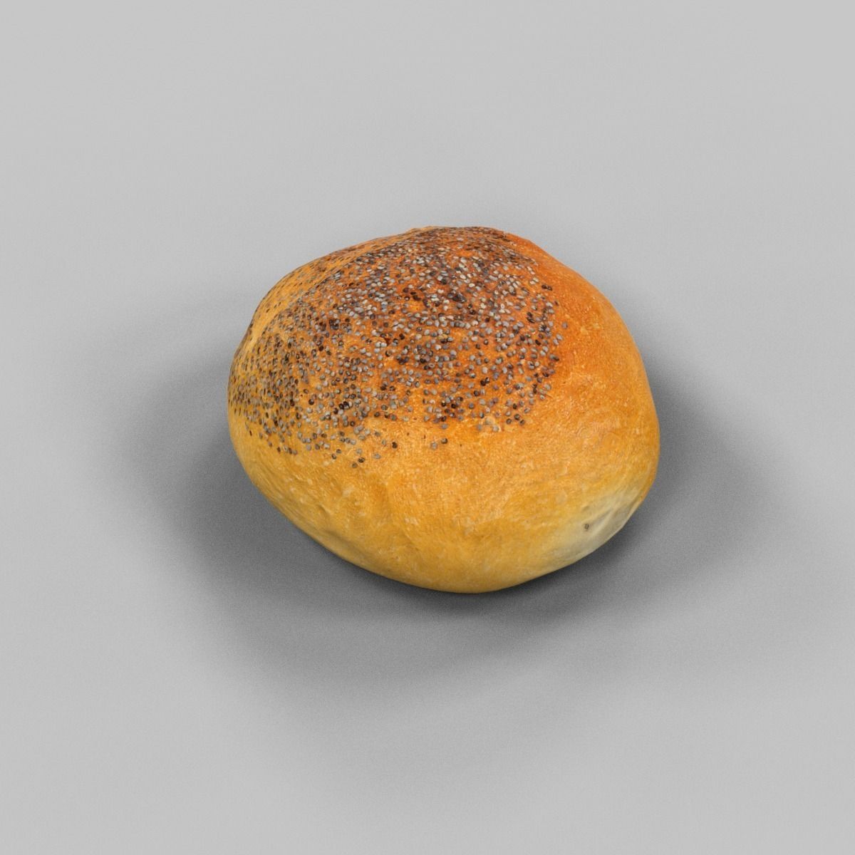 Pistolet Bread Roll 1 Low-poly 3D model_4