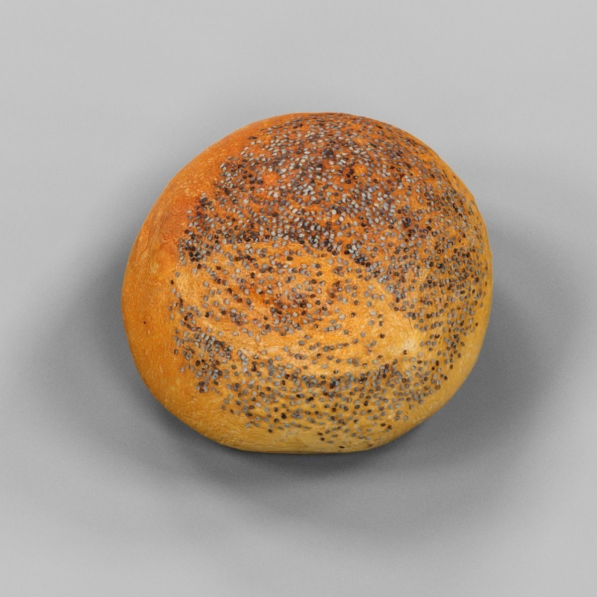 Pistolet Bread Roll 1 Low-poly 3D model_3