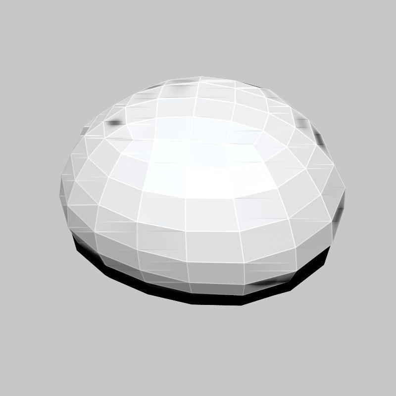 Pistolet Bread Roll 1 Low-poly 3D model_5